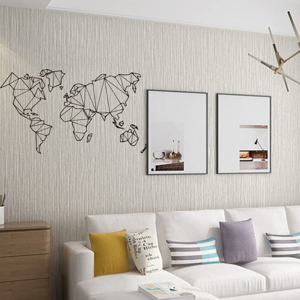 World Map Wall Sticker  Home Living Room Decoration Accessories