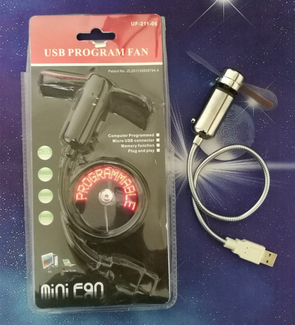 USB mini ego fans creative gift with LED Light