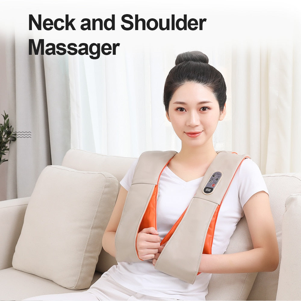 U Shape Electric Shiatsu Body Shoulder Neck Massager Back Infrared 4D  Kneading Massage Scarf Car Home Best Gift HealthCare｜TikTok Search